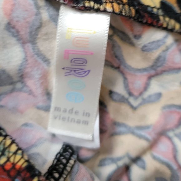 Tall and Curvy LuLaRoe Rust Gold Southwest Geometric Buttery Soft Leggings TC - Picture 4 of 16